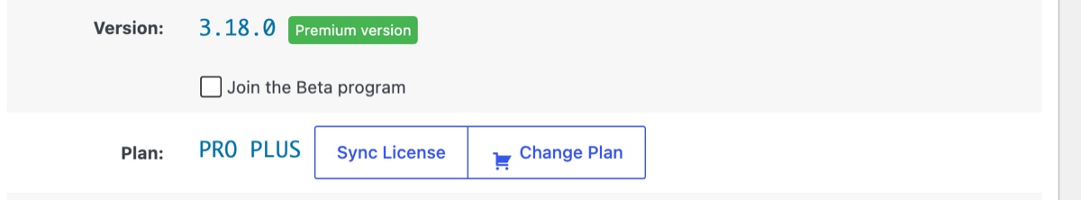 The Account page showing the plan as Pro Plus